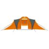 Camping Tent 9 Persons Fabric Gray and Orange